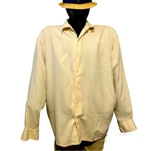 Tommy Bahama solid cream textured Long Sleeve Size XXL silk wool blend